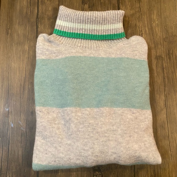 J. Crew Stripped Turtleneck Sweater In Super Soft Yarn - Picture 8 of 13